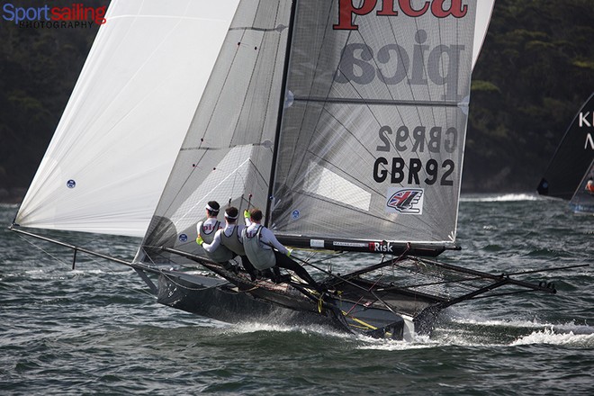 GBR92 Pica - 18ft Skiff JJ Giltinan Championships 2013  © Beth Morley - Sport Sailing Photography http://www.sportsailingphotography.com